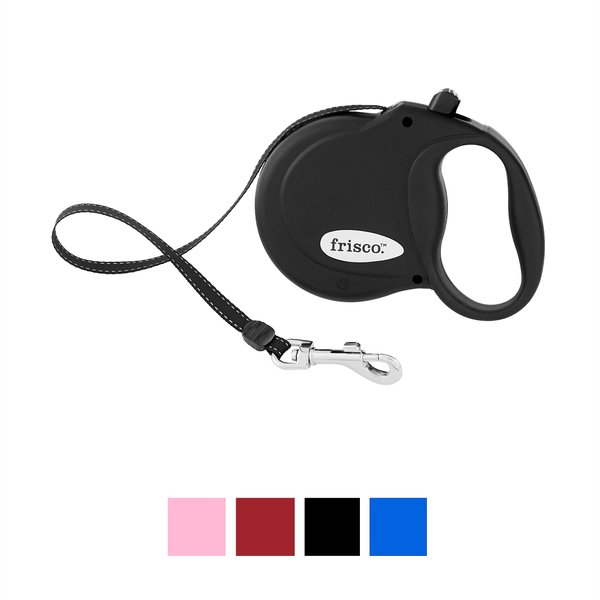 Frisco Nylon Tape Reflective Retractable Dog Leash, Black, X-Small: 12-ft long, 5/16-in wide slide 1 of 6