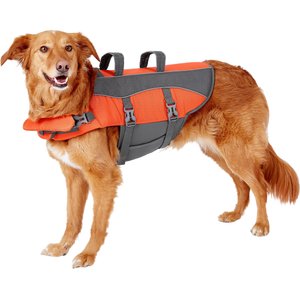 Frisco Ripstop Dog Life Jacket, Orange, Large