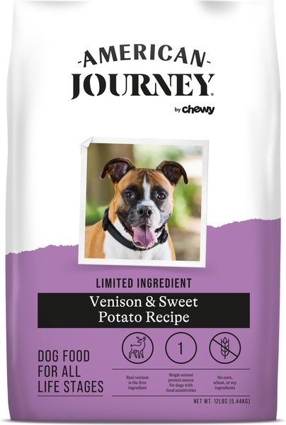 American Journey Limited Ingredient Venison & Sweet Potato Recipe Grain-Free Dry Dog Food, 12-lb bag slide 1 of 10