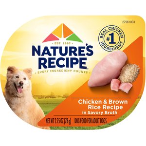 Nature's Recipe Chicken Recipe in Broth Wet Dog Food, 2.75-oz, case of 12