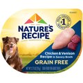 Nature's Recipe Grain-Free Chicken & Venison Recipe in Broth Wet Dog Food, 2.75-oz, case of 12