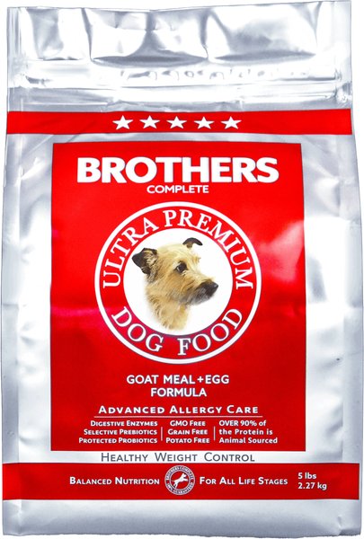 Brothers Complete Goat Meal & Egg Formula Advanced Allergy Care Healthy Weight Control Grain-Free Dry Dog Food, 5-lb bag slide 1 of 2