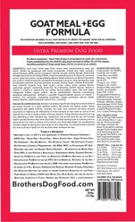Brothers Complete Goat Meal & Egg Formula Advanced Allergy Care Healthy Weight Control Grain-Free Dry Dog Food, 5-lb bag slide 2 of 2