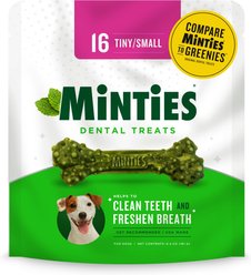 VetIQ Minties Tiny/Small Dental Dog Treats, 16 count slide 1 of 6