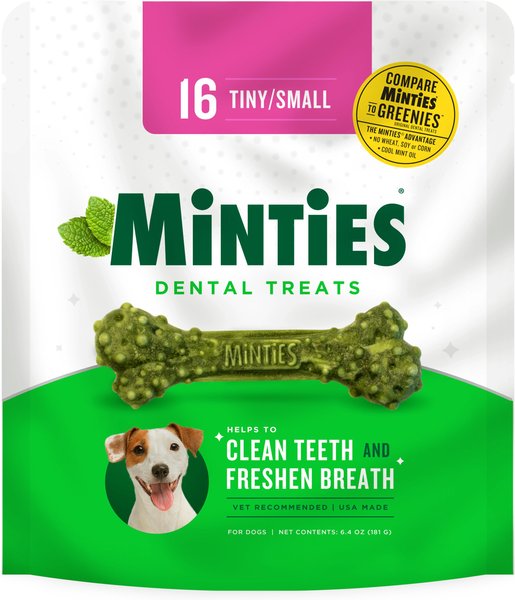 VetIQ Minties Tiny/Small Dental Dog Treats, 16 count slide 1 of 6