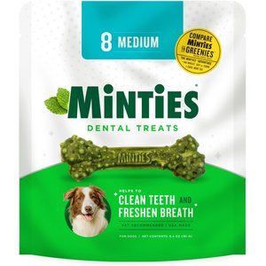 VetIQ Minties Medium/Large Dental Dog Treats, 8 count