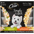 Cesar Simply Crafted Variety Pack Chicken, Carrots, Potatoes & Peas & Chicken, Sweet Potato, Apple, Barley & Spinach Limited-Ingredient Wet Dog Food Topper, 1.3-oz, pack of 8