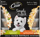 Cesar Simply Crafted Variety Pack Chicken, Carrots, Potatoes & Peas & Chicken, Sweet Potato, Apple, B...