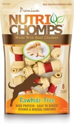 Nutri Chomps Mini Chicken Knot with Flavor Wrap Dog Treats, 8 count