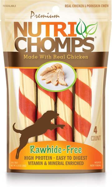 Nutri Chomps Chicken Twist with Flavor Wrap Dog Treats, 4 count slide 1 of 2