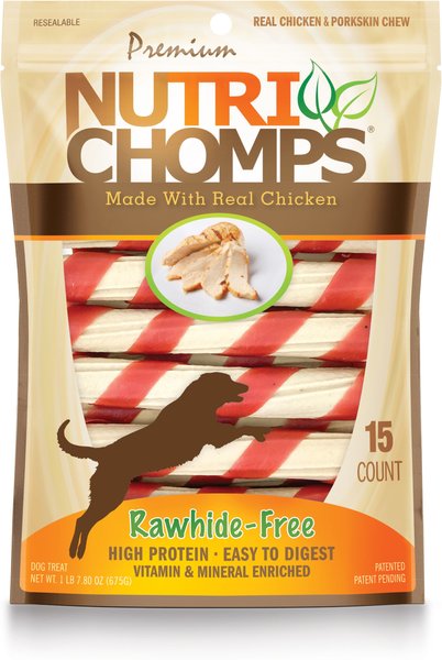 Nutri Chomps Chicken Twist with Flavor Wrap Dog Treats, 15 count slide 1 of 8