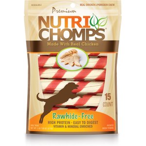 Nutri Chomps Chicken Twist with Flavor Wrap Dog Treats, 15 count