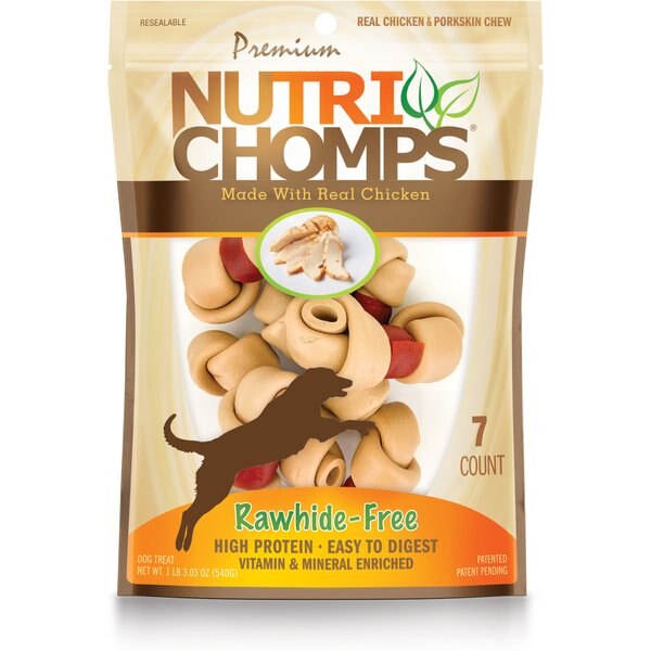 Nutri Chomps 4" Chicken Knot with Flavor Wrap Dog Treats