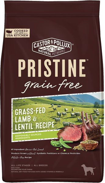 CASTOR POLLUX PRISTINE Grain Free Grass Fed Lamb Lentil Recipe