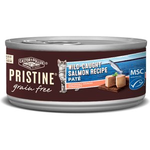 Castor & Pollux PRISTINE Grain-Free Wild-Caught Salmon Recipe Pate Canned Cat Food, 3-oz, case of 24