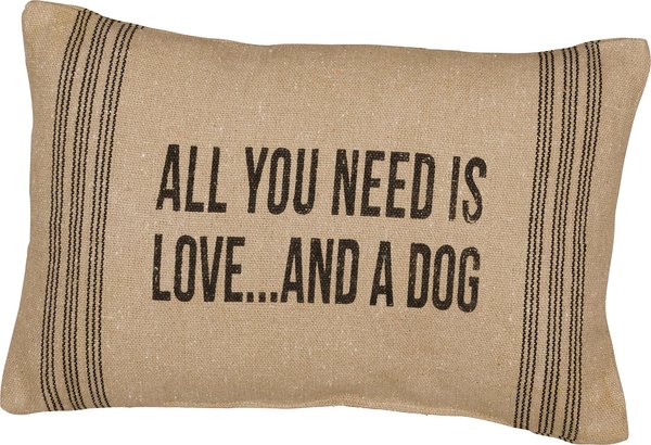 Primitives By Kathy "All You Need Is Love? & A Dog" Pillow slide 1 of 1