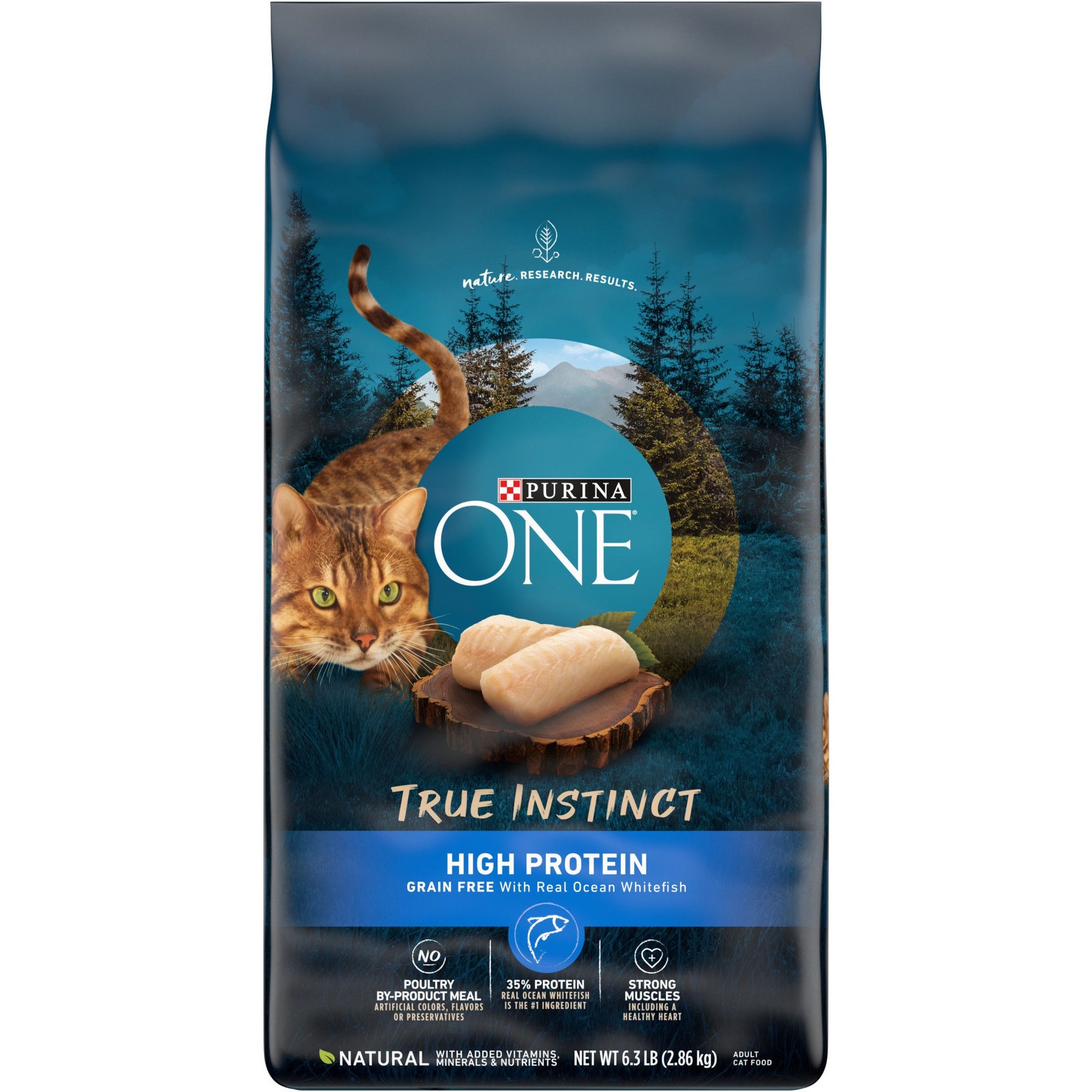 PURINA ONE True Instinct Natural Grain Free with Ocean Whitefish High Protein Dry Cat Food 28.8 lb bag Chewy