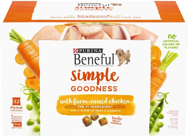 Purina Beneful Simple Goodness with Farm-Raised Chicken Dry Dog Food, 9.4-lb, 32 count slide 1 of 10