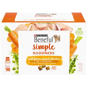 Purina Beneful Simple Goodness with Farm-Raised Chicken Dry Dog Food, 9.4-lb, 32 count