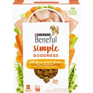 Purina Beneful Simple Goodness with Farm-Raised Chicken Dry Dog Food, 3.53-lb, 12 count