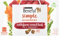 Purina Beneful Simple Goodness with Farm-Raised Beef Dry Dog Food, 9.4-lb, 32 count