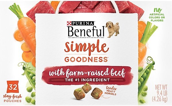Purina Beneful Simple Goodness with Farm-Raised Beef Dry Dog Food, 9.4-lb, 32 count slide 1 of 10