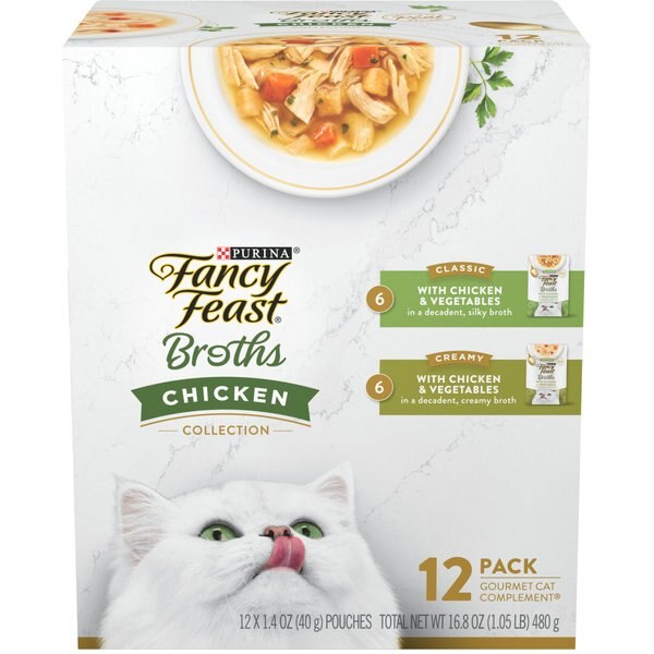 FANCY FEAST Classic Collection Broths Variety Pack Complement Wet Cat