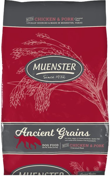 MUENSTER Ancient Grains Chicken Pork Dry Dog Food 30 lb Chewy