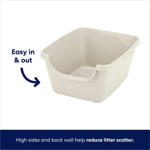 Frisco High Sided Cat Litter Box, Medium, Gray, 18-in