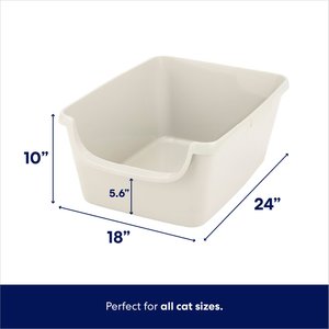 Frisco High Sided Cat Litter Box, Extra Large, Gray, 24-in