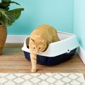 Frisco Open Top Cat Litter Box With Rim, Navy, Large 19-in