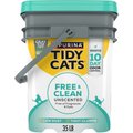 Tidy Cats Free & Clean Unscented Clumping Clay Cat Litter, 35-lb pail