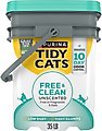 Tidy Cats Free & Clean Unscented Clumping Clay Cat Litter, 35-lb pail