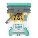 Tidy Cats Free & Clean Unscented Clumping Clay Cat Litter, 35-lb pail