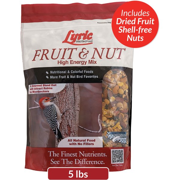 LYRIC Fruit & Nut High Energy Mix Wild Bird Food, 5-lb Bag - Chewy.com