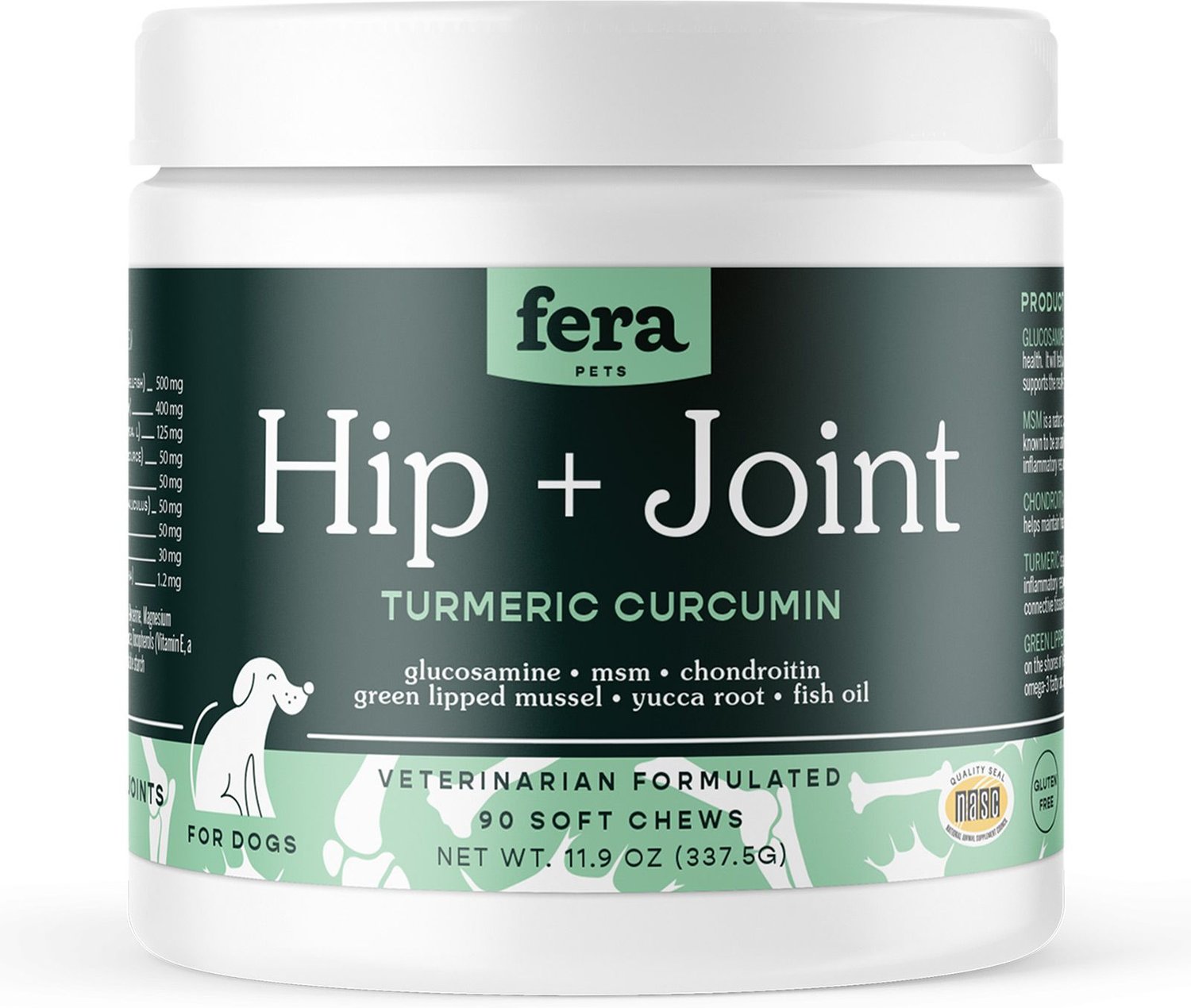 Zesty Paws Turmeric Curcumin with Bioperine for Dogs - Dog Joint Supplement  with Coconut Oil & Black Pepper Extract - Soft Chews for Canine Immune  System Support - Bacon Flavor - 90