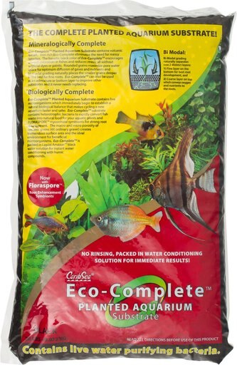 CaribSea Eco-Complete Planted Aquarium Substrate, Black, 20-lb bag