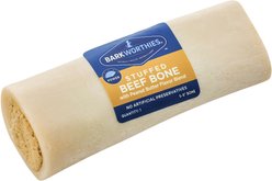 Barkworthies Large Stuffed Peanut Butter Shin Bone Dog Treat, 1 count
