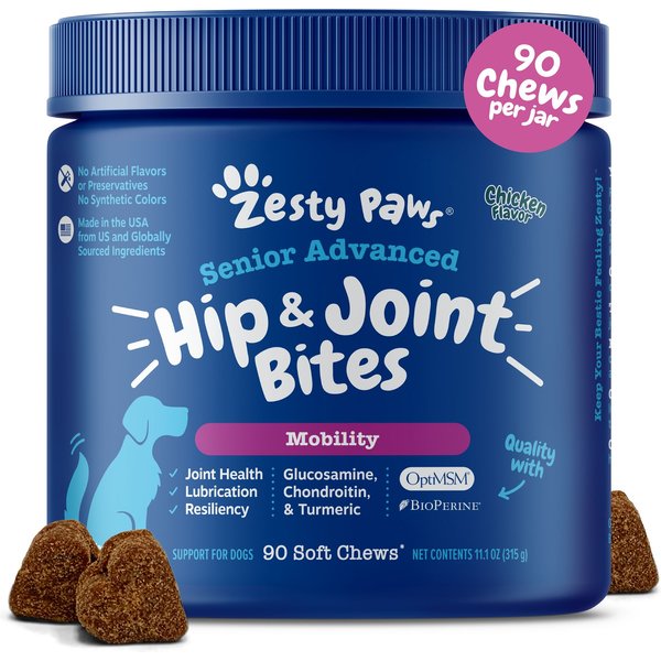 ZESTY PAWS Advanced Mobility Bites Chicken Flavored Soft Chews