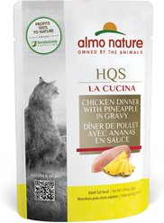 Almo Nature HQS La Cucina Chicken with Pineapple Grain-Free Cat Food Pouches, 1.94-oz, case of 24