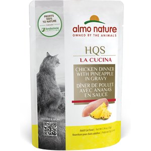 Almo Nature HQS La Cucina Chicken with Pineapple Grain-Free Cat Food Pouches, 1.94-oz, case of 24