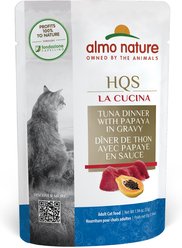 Almo Nature HQS La Cucina Tuna with Papaya Grain-Free Cat Food Pouches, 1.94-oz, case of 24