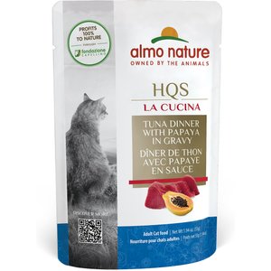 Almo Nature HQS La Cucina Tuna with Papaya Grain-Free Cat Food Pouches, 1.94-oz, case of 24