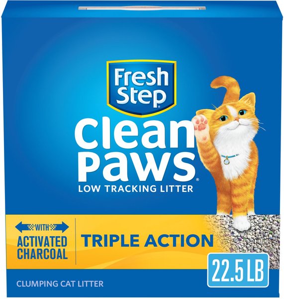 Fresh Step Clean Paws Scented Clumping Clay Cat Litter, 22.5-lb box slide 1 of 9