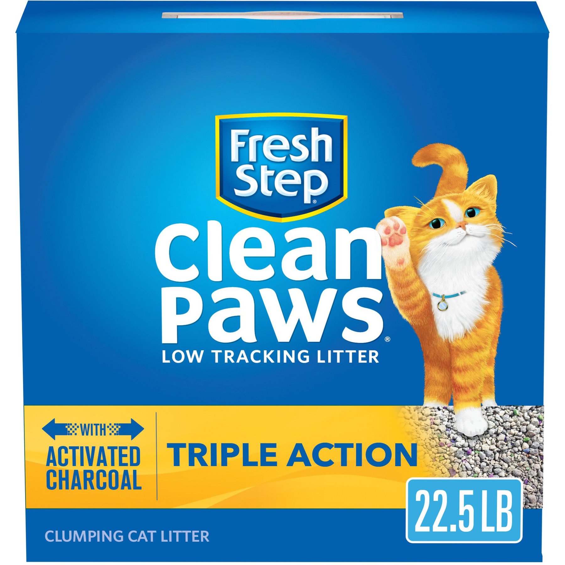 Fresh Step® Clean Paws® Simply Unscented Clumping Cat Litter, 22.5 LBS
