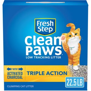 Fresh Step Clean Paws Scented Clumping Clay Cat Litter, 22.5-lb