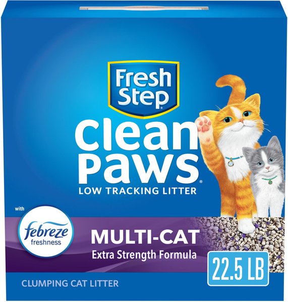 Fresh Step Clean Paws Multi-Cat Scented Clumping Cat Litter, 22.5-lb slide 1 of 10