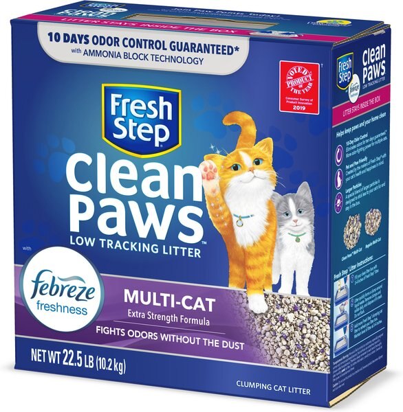 Fresh Step Clean Paws Multi Cat Scented Clumping Clay Cat Litter 22 5