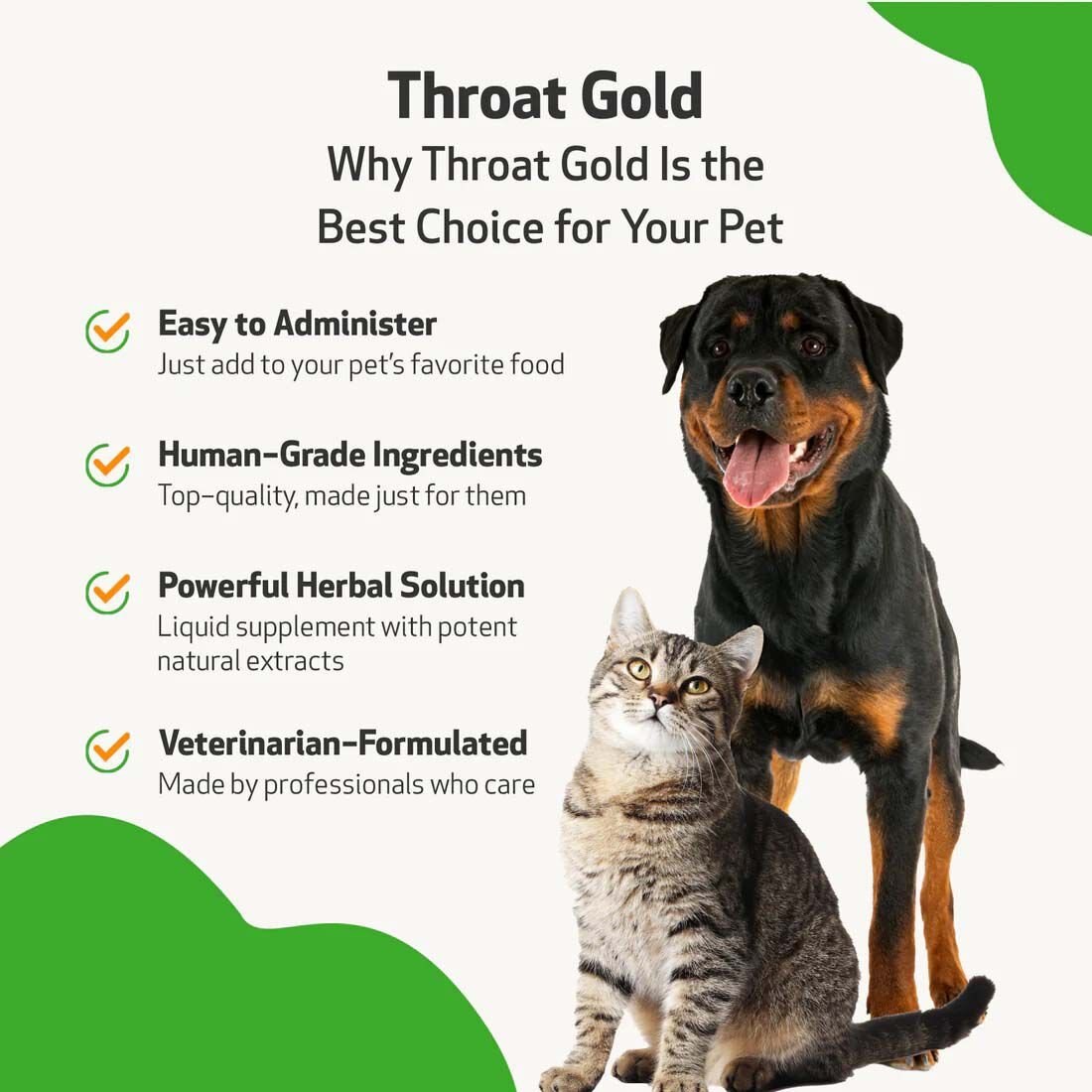 PET WELLBEING Throat Gold Bacon Flavored Liquid Respiratory Supplement