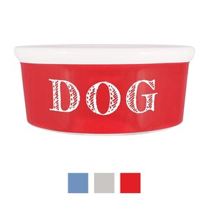 Harry Barker Cape Cod Ceramic Dog Bowl, Red, 6-cup